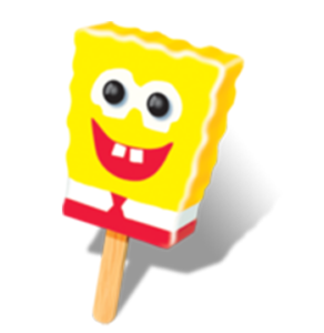 Ice cream featuring SpongeBob SquarePants packaging